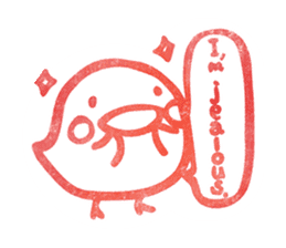 "Hanko" of Kawaii for reply! (English) sticker #5755639