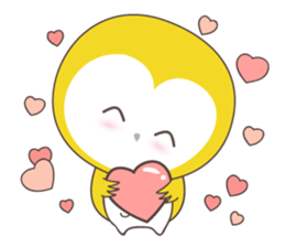 Yellow owl of happiness ver2 sticker #5756092