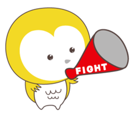 Yellow owl of happiness ver2 sticker #5756094