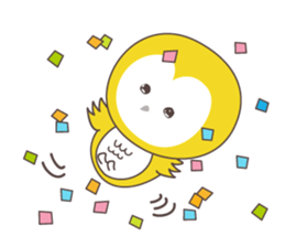 Yellow owl of happiness ver2 sticker #5756096