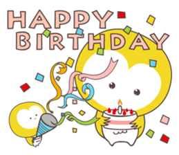 Yellow owl of happiness ver2 sticker #5756097