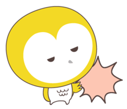 Yellow owl of happiness ver2 sticker #5756098