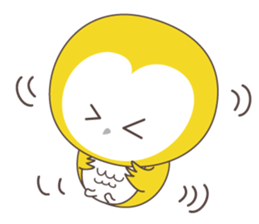 Yellow owl of happiness ver2 sticker #5756099