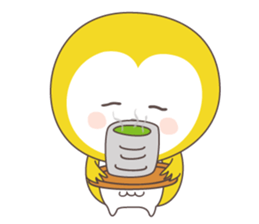 Yellow owl of happiness ver2 sticker #5756100