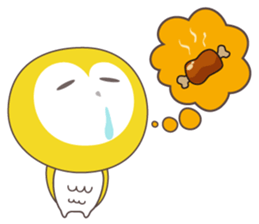 Yellow owl of happiness ver2 sticker #5756104