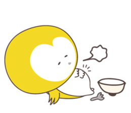 Yellow owl of happiness ver2 sticker #5756105