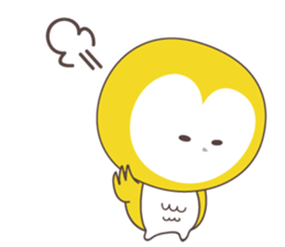 Yellow owl of happiness ver2 sticker #5756108