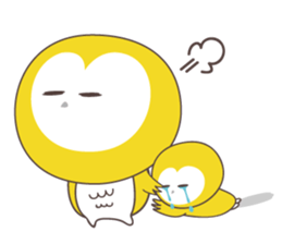Yellow owl of happiness ver2 sticker #5756109