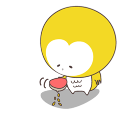 Yellow owl of happiness ver2 sticker #5756112