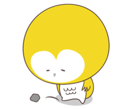 Yellow owl of happiness ver2 sticker #5756113
