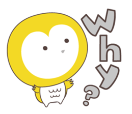 Yellow owl of happiness ver2 sticker #5756116