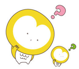 Yellow owl of happiness ver2 sticker #5756117