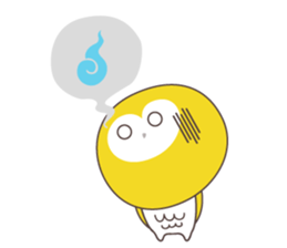 Yellow owl of happiness ver2 sticker #5756122