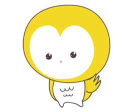 Yellow owl of happiness ver2 sticker #5756124
