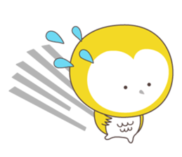 Yellow owl of happiness ver2 sticker #5756125