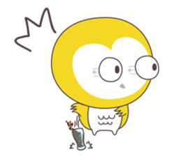 Yellow owl of happiness ver2 sticker #5756127
