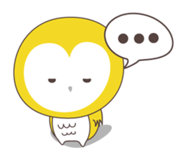 Yellow owl of happiness ver2 sticker #5756130