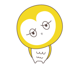 Yellow owl of happiness ver2 sticker #5756131