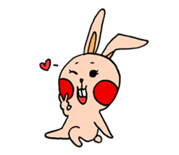 Blushing rabbit sticker #5756532