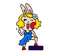 Blushing rabbit sticker #5756534