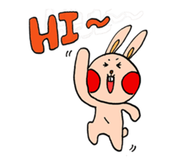 Blushing rabbit sticker #5756535