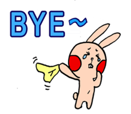 Blushing rabbit sticker #5756536