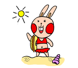 Blushing rabbit sticker #5756537