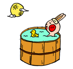 Blushing rabbit sticker #5756538