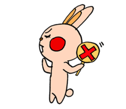Blushing rabbit sticker #5756540