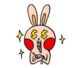 Blushing rabbit sticker #5756542