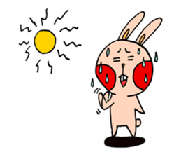 Blushing rabbit sticker #5756543