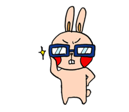 Blushing rabbit sticker #5756546