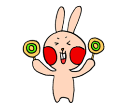 Blushing rabbit sticker #5756548