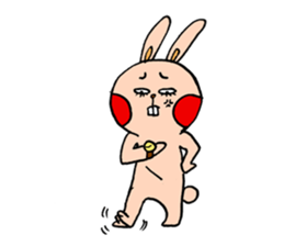 Blushing rabbit sticker #5756549