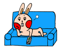 Blushing rabbit sticker #5756553