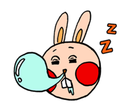 Blushing rabbit sticker #5756554