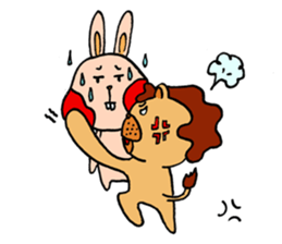 Blushing rabbit sticker #5756560