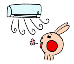 Blushing rabbit sticker #5756562