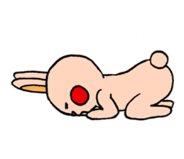 Blushing rabbit sticker #5756565