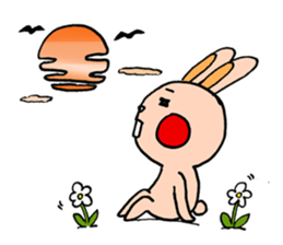 Blushing rabbit sticker #5756566