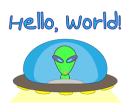 Martian Hello World! sticker #5756572