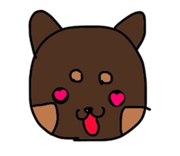 kuno black dog sticker #5756836