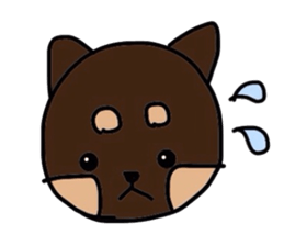 kuno black dog sticker #5756838