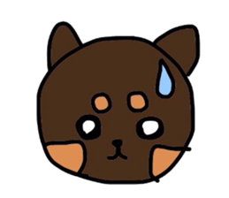 kuno black dog sticker #5756840