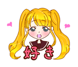 KAWAII girls everyday sticker #5757403