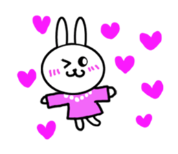 Girls of kawaii rabbit sticker #5758437