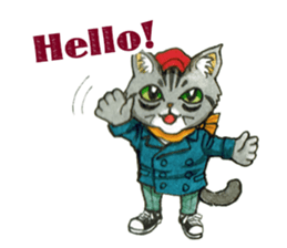 Kabu the cat man sticker #5758652