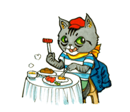 Kabu the cat man sticker #5758662
