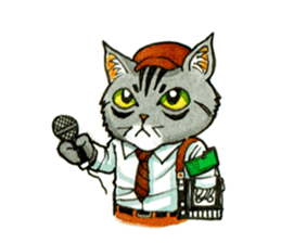 Kabu the cat man sticker #5758670