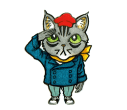 Kabu the cat man sticker #5758671